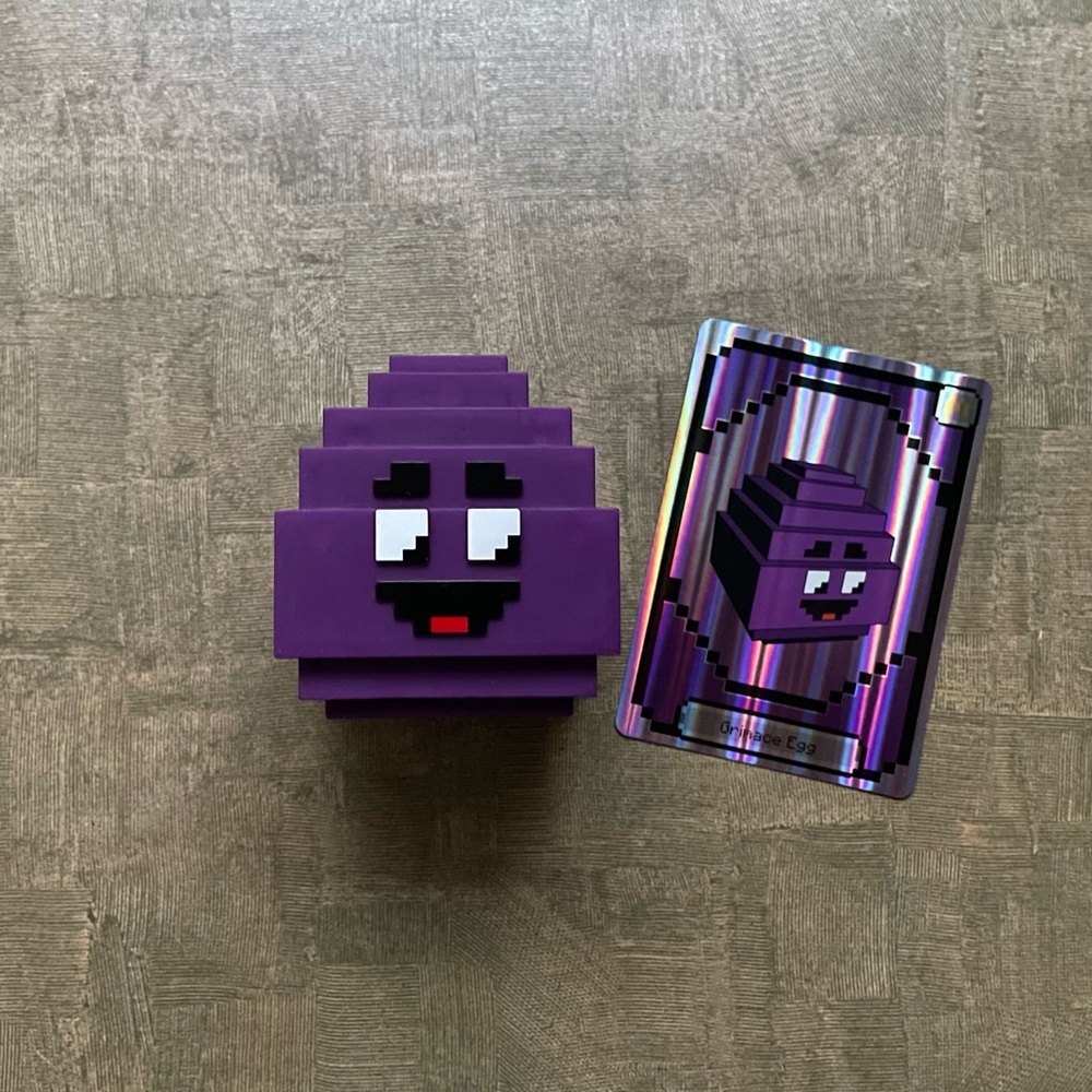 ⛔️Minecraft McDonald’s Happy Meal Toy | Grimace Egg With Holographic Code Card